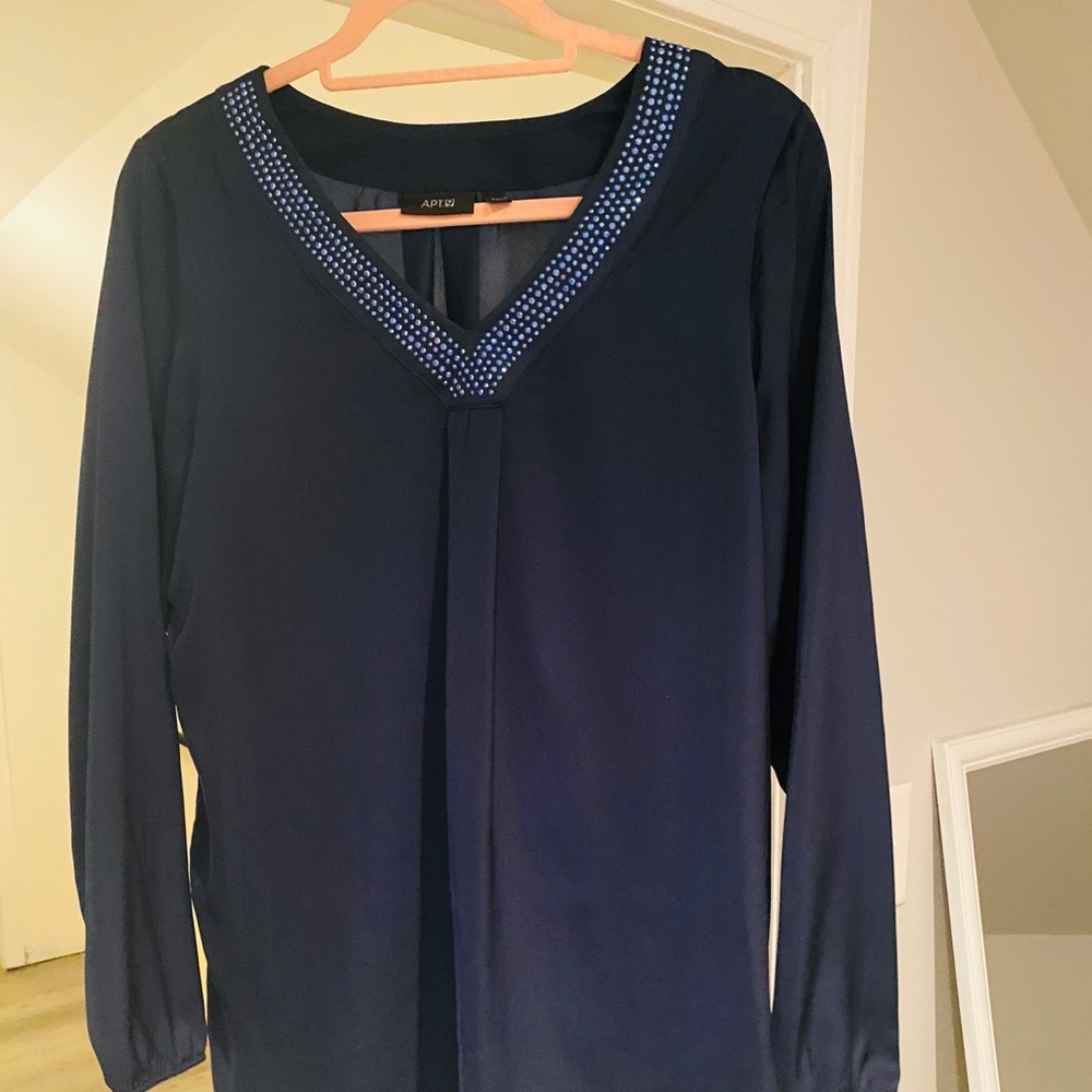 Navy Blue Blouse